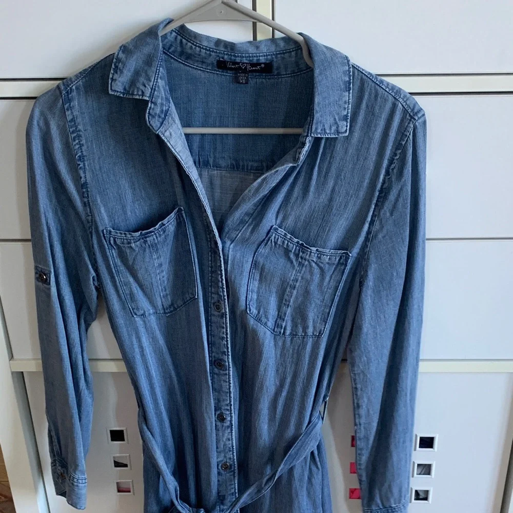 Velvet Heart Blue Denim Dress - Picture 3 of 3